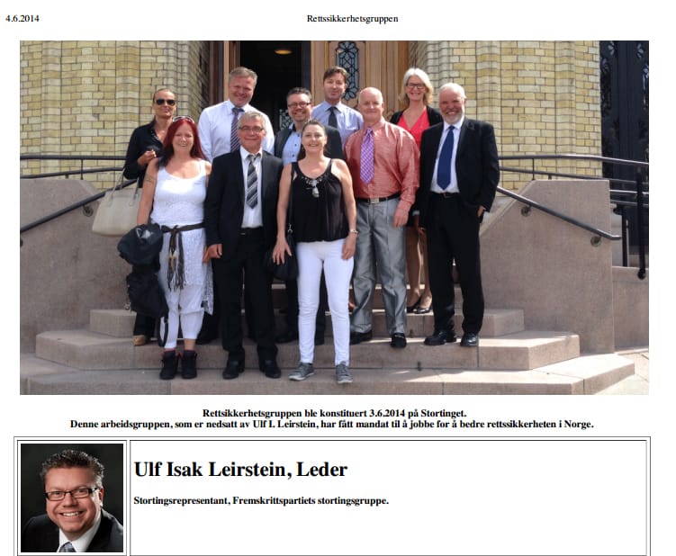 Slik presenterte gruppen seg på sin nå nedlagte nettside. (Faksimile)