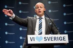 Sverigedemokraterna og partisekretær Björn Söder er parkert på sidelinjen. FOTO: Expo.se