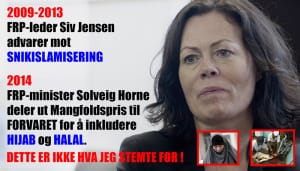 Solveig Horne beskrives som en judas.