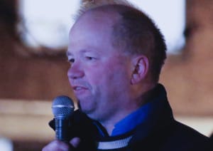 PEGIDAs Max Hermansen var blant de fremmmøtte til dagens størttedemonstrasjon for Listhaug.