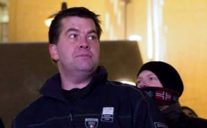 Ronny Alte, her fotografert på en PEGIDA-demonstrasjon.
