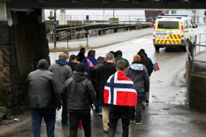 Pegida samlet 20 personer til gårsdagens demonstrasjon på Hamar.